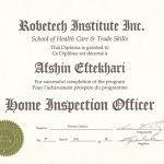 New Trend Home Home Inspection Certificate